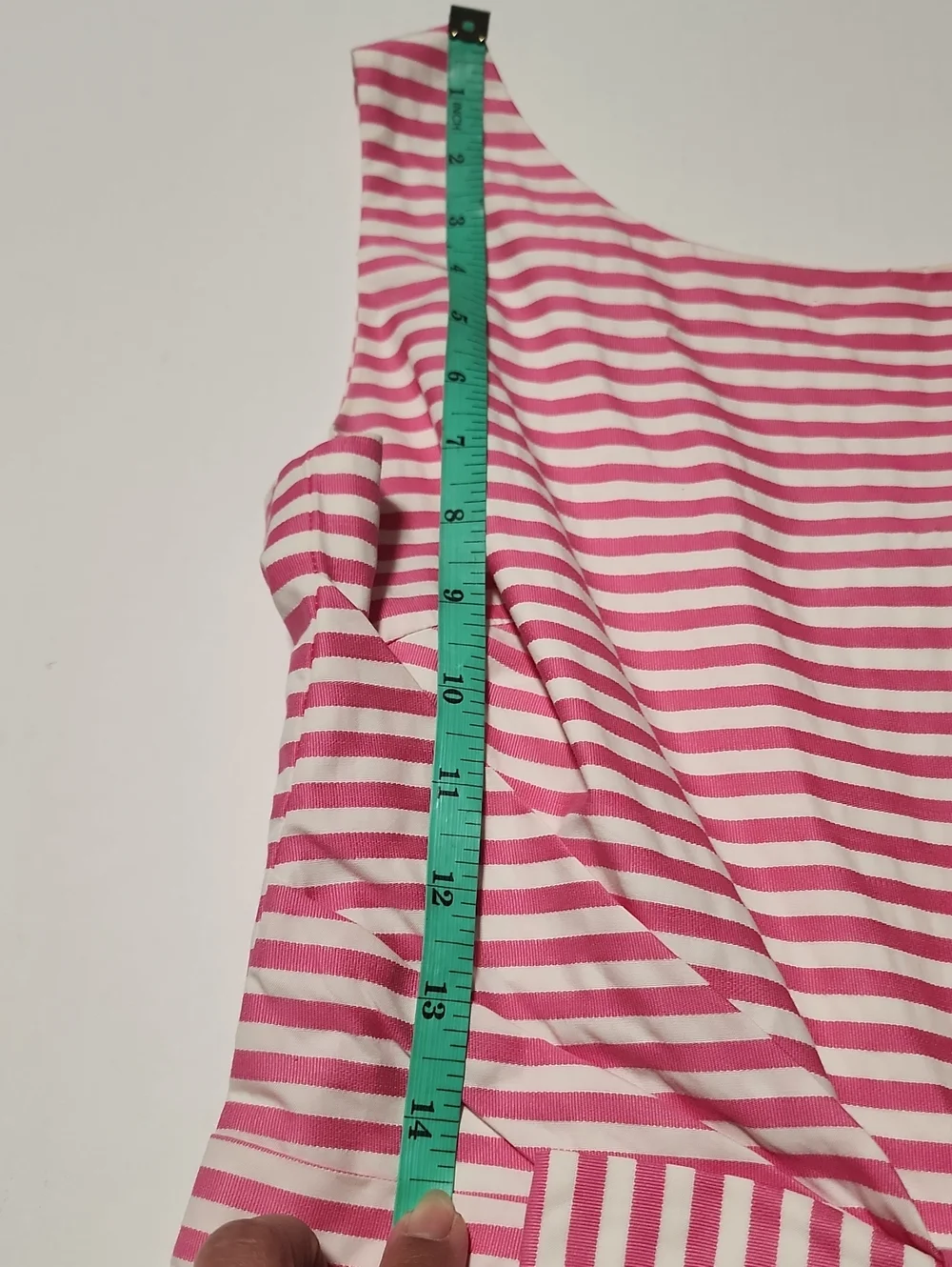 Kate Spade Jillian Candy Pink and White Striped Bow-Front Dress